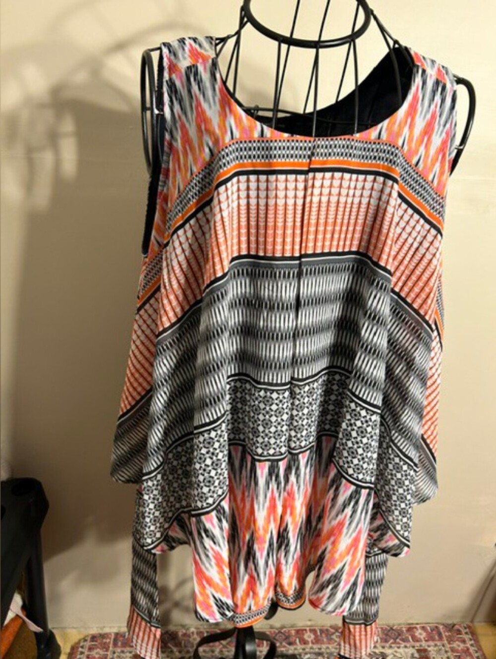 size 1 x 1x womens tank top blouse shirt top boho festival flowing long